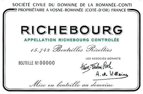 Domaine de La Romanée Conti Richebourg 2018 DRC, DRC Richebourg, 红酒